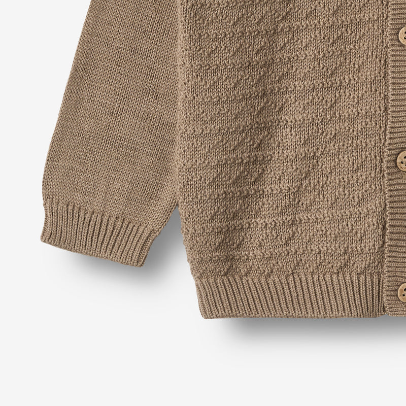 Wheat Main Strik Cardigan Bjørn Cardigan 3239 beige stone