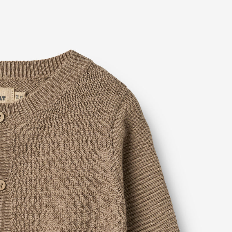Wheat Main Strik Cardigan Bjørn Cardigan 3239 beige stone
