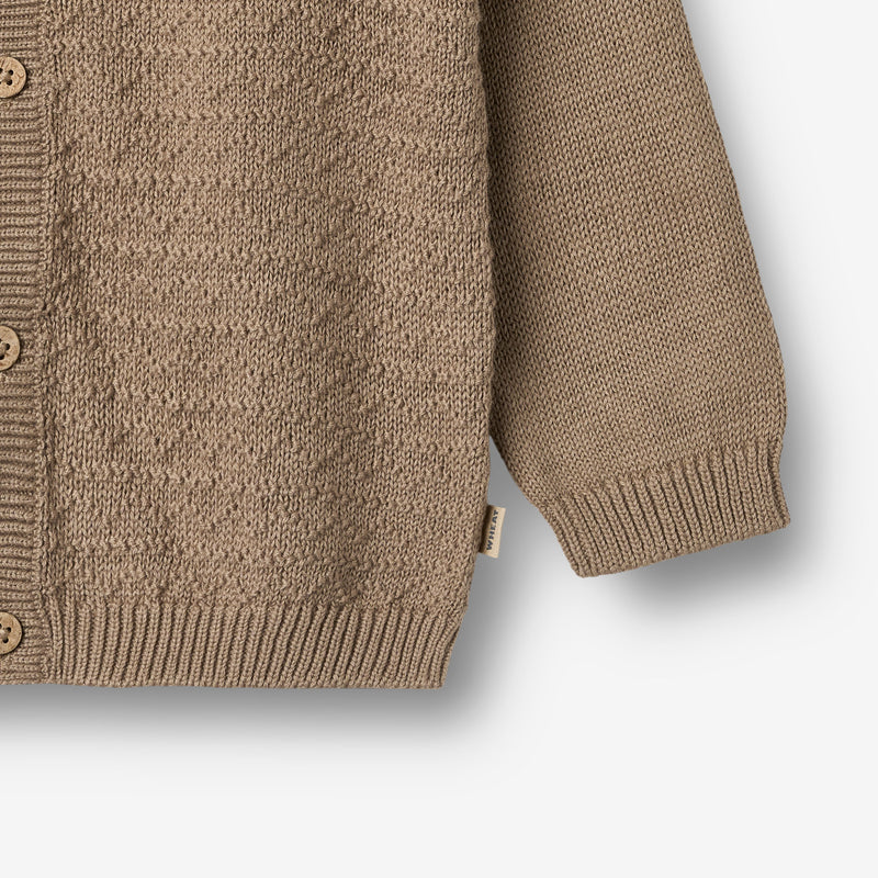 Wheat Main Strik Cardigan Bjørn Cardigan 3239 beige stone