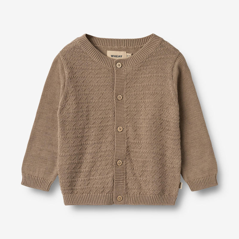 Wheat Main Strik Cardigan Bjørn Cardigan 3239 beige stone