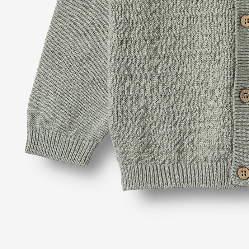 Wheat Main Strik Cardigan Bjørn Cardigan 5050 morning mist
