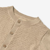 Wheat Main Strik Cardigan Bjørn Knitted Tops 9441 soft sand