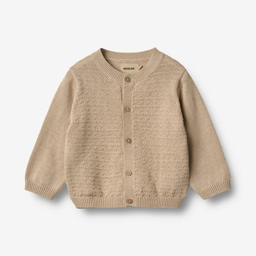 Wheat Main Strik Cardigan Bjørn Cardigan 9441 soft sand