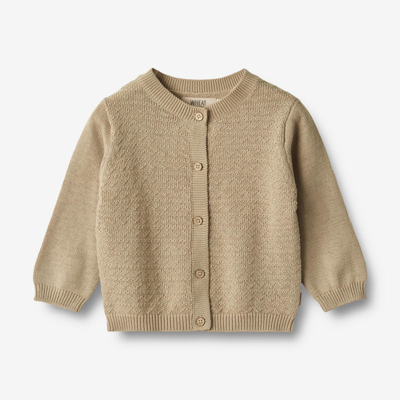 Wheat Main   Strik Cardigan Bjørn Knitted Tops 0172 grey sand