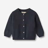 Wheat Main   Strik Cardigan Bjørn Knitted Tops 1432 navy