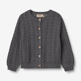 Wheat Main Strik Cardigan Celia Knitted Tops 1201 stormy blue