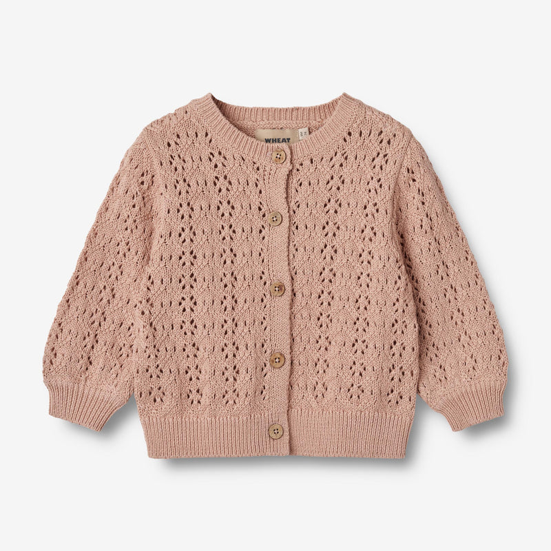 Wheat Main Strik Cardigan Celia | Baby Knitted Tops 1157 moonlight rose