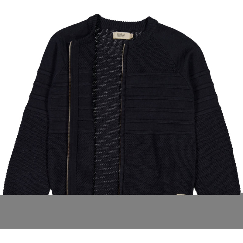 Wheat Main Strik Cardigan Egon Knitted Tops 1378 midnight blue