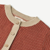 Wheat Main  Strik Cardigan Elga Knitted Tops 2076 red beige