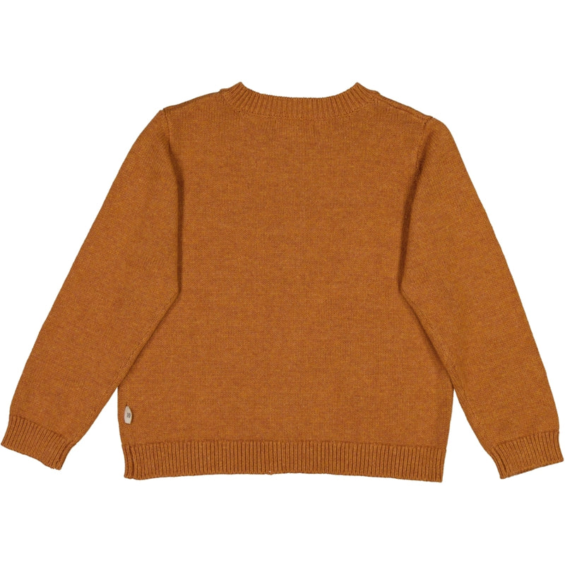 Wheat Main Strik Cardigan Ella Knitted Tops 3025 cinnamon melange