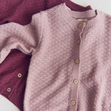 Wheat Main Strik Cardigan Magnella Cardigan 3118 eggplant