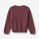 Wheat Main Strik Cardigan Magnella Cardigan 3118 eggplant