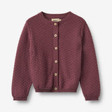 Wheat Main Strik Cardigan Magnella Cardigan 3118 eggplant