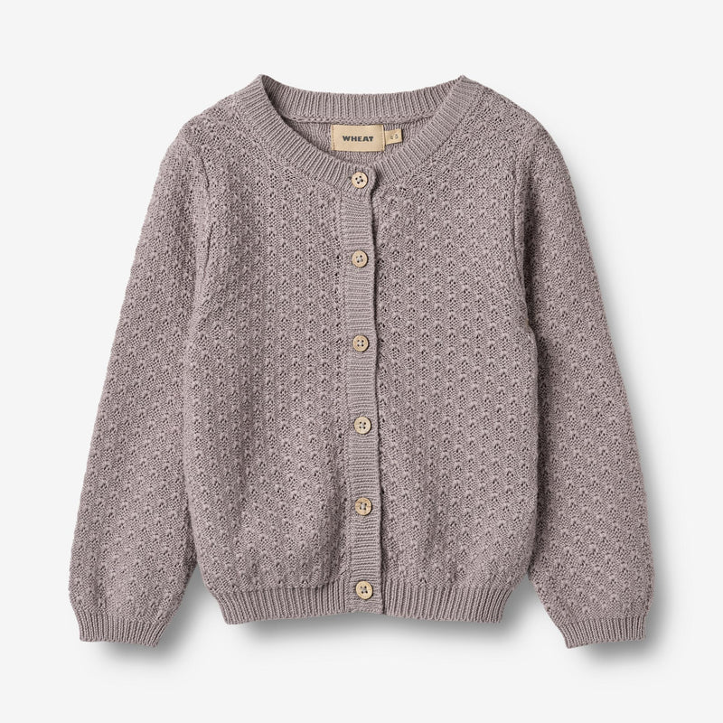 Wheat Main Strik Cardigan Magnella Cardigan 9531 dusty purple