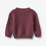 Wheat Main Strik Cardigan Magnella Cardigan 3118 eggplant