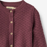 Wheat Main Strik Cardigan Magnella Cardigan 3118 eggplant