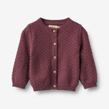 Wheat Main Strik Cardigan Magnella Cardigan 3118 eggplant