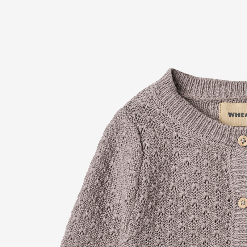 Wheat Main Strik Cardigan Magnella Cardigan 9531 dusty purple