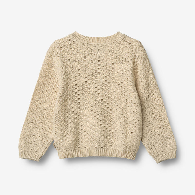 Wheat Main Strik Cardigan Magnella Knitted Tops 3336 sandshell