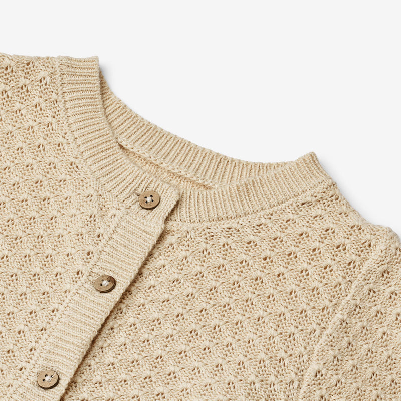 Wheat Main Strik Cardigan Magnella Knitted Tops 3336 sandshell