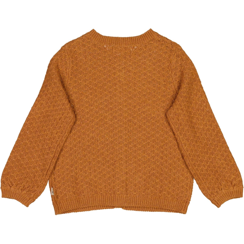 Wheat Main Strik Cardigan Magnella Knitted Tops 3025 cinnamon melange