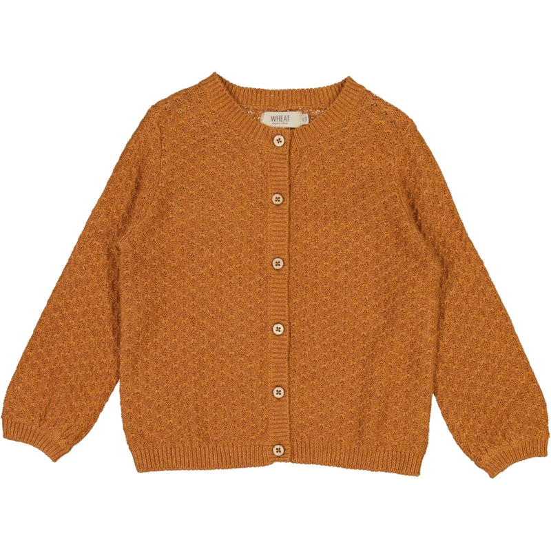 Wheat Main Strik Cardigan Magnella Knitted Tops 3025 cinnamon melange