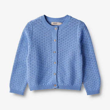 Wheat Main   Strik Cardigan Magnella Knitted Tops 4102 azure blue
