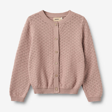Wheat Main Strik Cardigan Magnella Knitted Tops 1135 dry rose