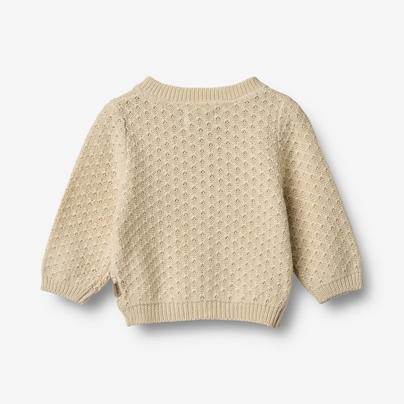 Wheat Main Strik Cardigan Magnella Knitted Tops 3336 sandshell