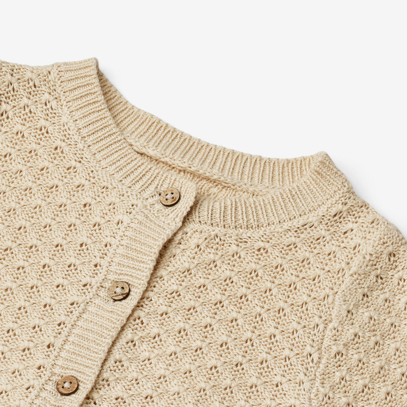 Wheat Main Strik Cardigan Magnella Knitted Tops 3336 sandshell