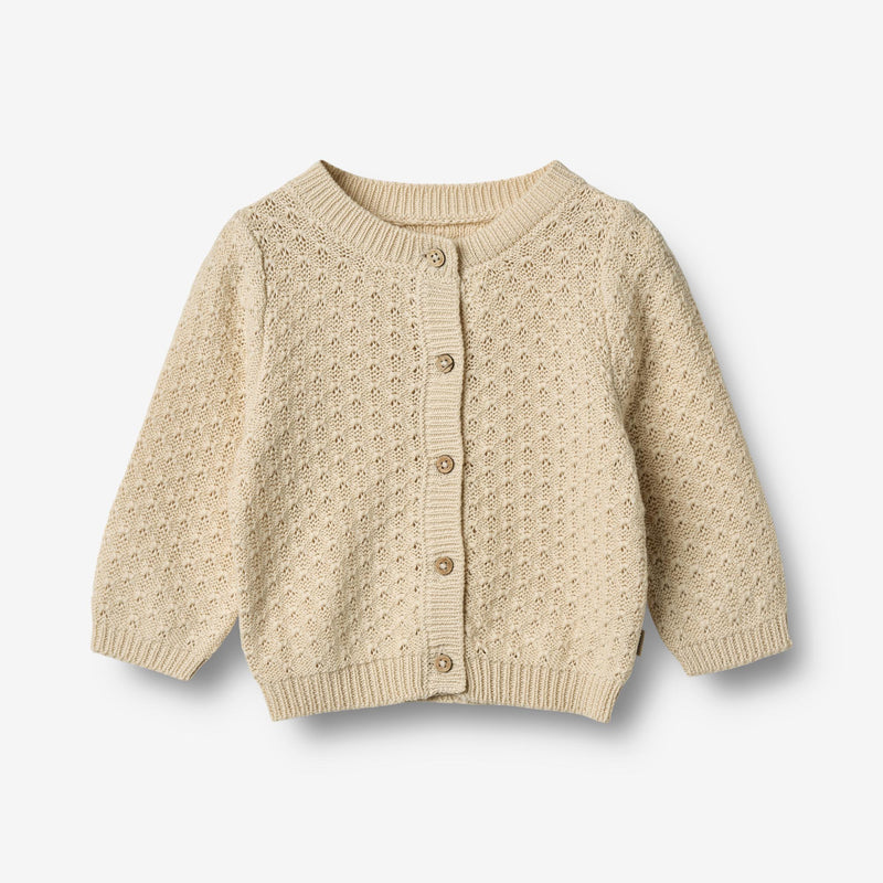 Wheat Main Strik Cardigan Magnella Knitted Tops 3336 sandshell