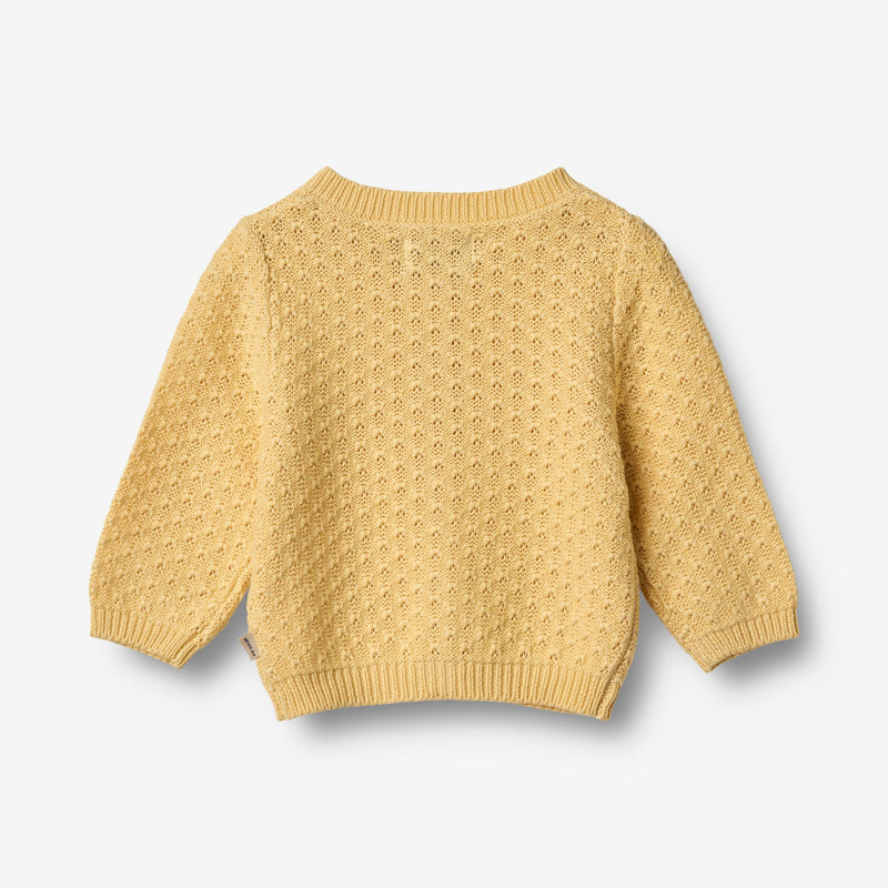 Wheat Main Strik Cardigan Magnella Knitted Tops 9425 golden yellow