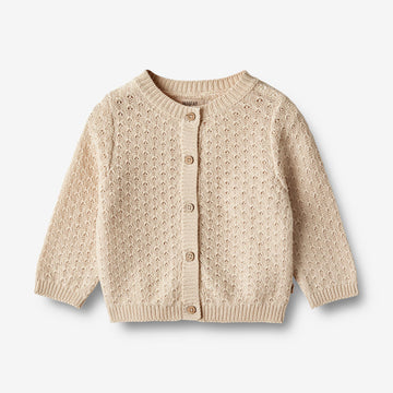 Wheat Main   Strik Cardigan Magnella Knitted Tops 3336 sandshell