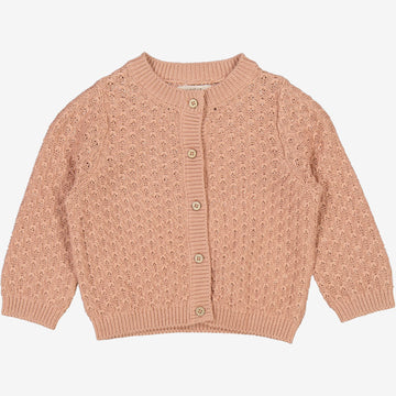 Wheat Main Strik Cardigan Magnella | Baby Knitted Tops 2031 rose dawn