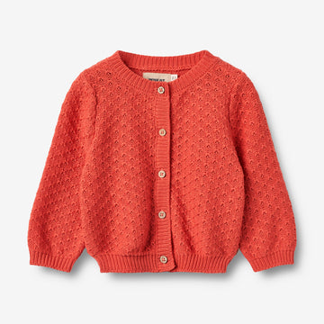 Wheat Main Strik Cardigan Magnella | Baby Knitted Tops 1123 candy red