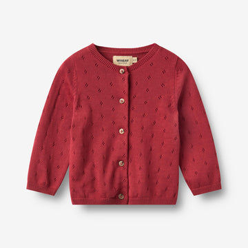 Wheat Main Strik Cardigan Maia Cardigan 9697 red cherry