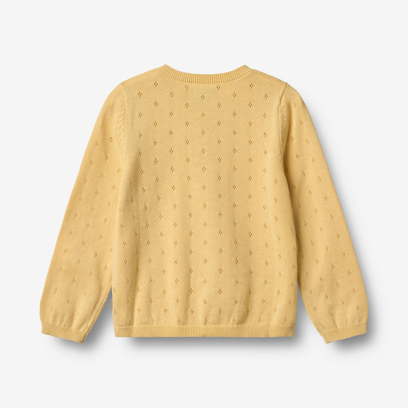 Wheat Main Strik Cardigan Maia Knitted Tops 9425 golden yellow