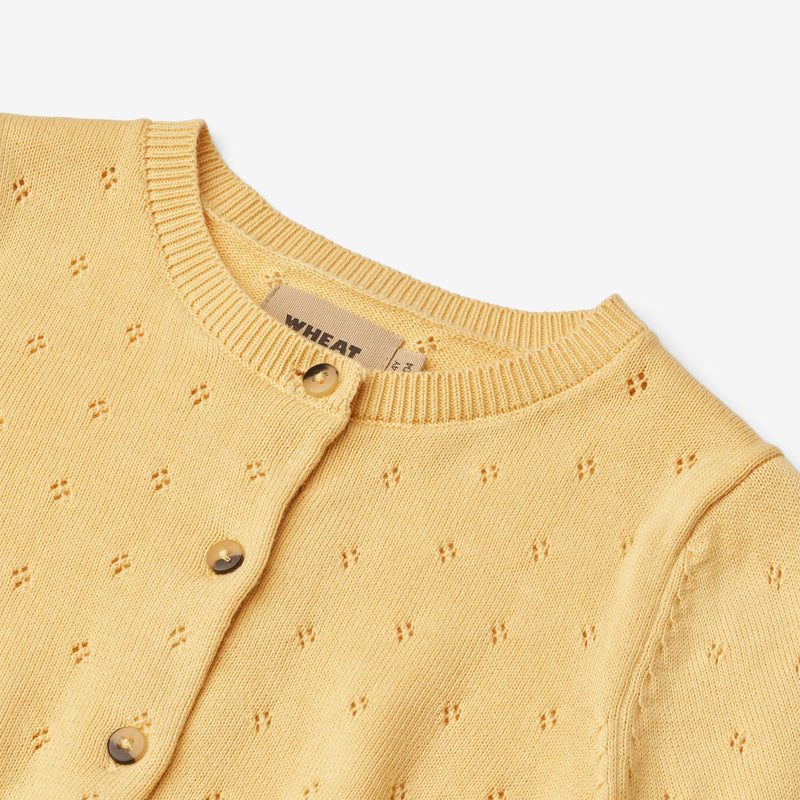 Wheat Main Strik Cardigan Maia Knitted Tops 9425 golden yellow
