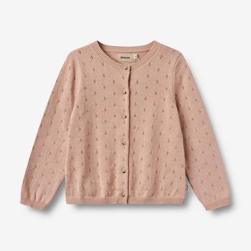 Wheat Main Strik Cardigan Maia Knitted Tops 1157 moonlight rose
