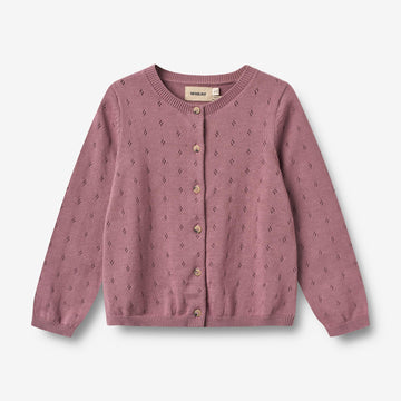 Wheat Main Strik Cardigan Maia Knitted Tops 1308 lavender dawn