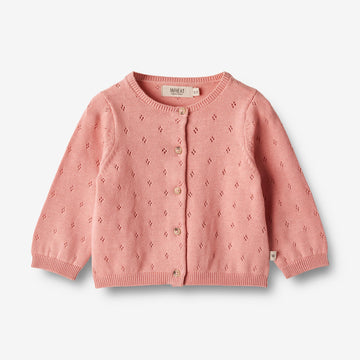 Wheat Main   Strik Cardigan Maia Knitted Tops 2509 rosette