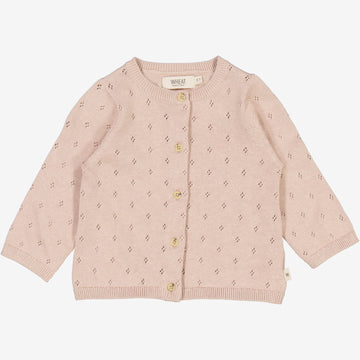 Wheat Main Strik Cardigan Maia | Baby Knitted Tops 1356 pale lilac