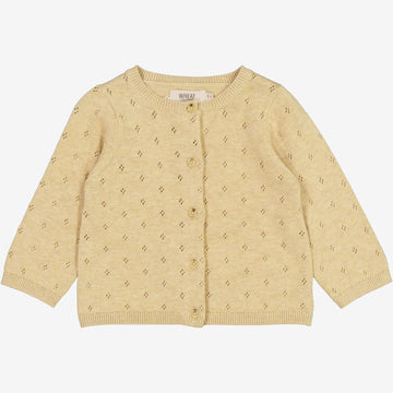 Wheat Main Strik Cardigan Maia | Baby Knitted Tops 9306 seeds melange