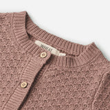 Wheat Main  Strik Cardigan Maia | Baby Knitted Tops 1349 lavender rose