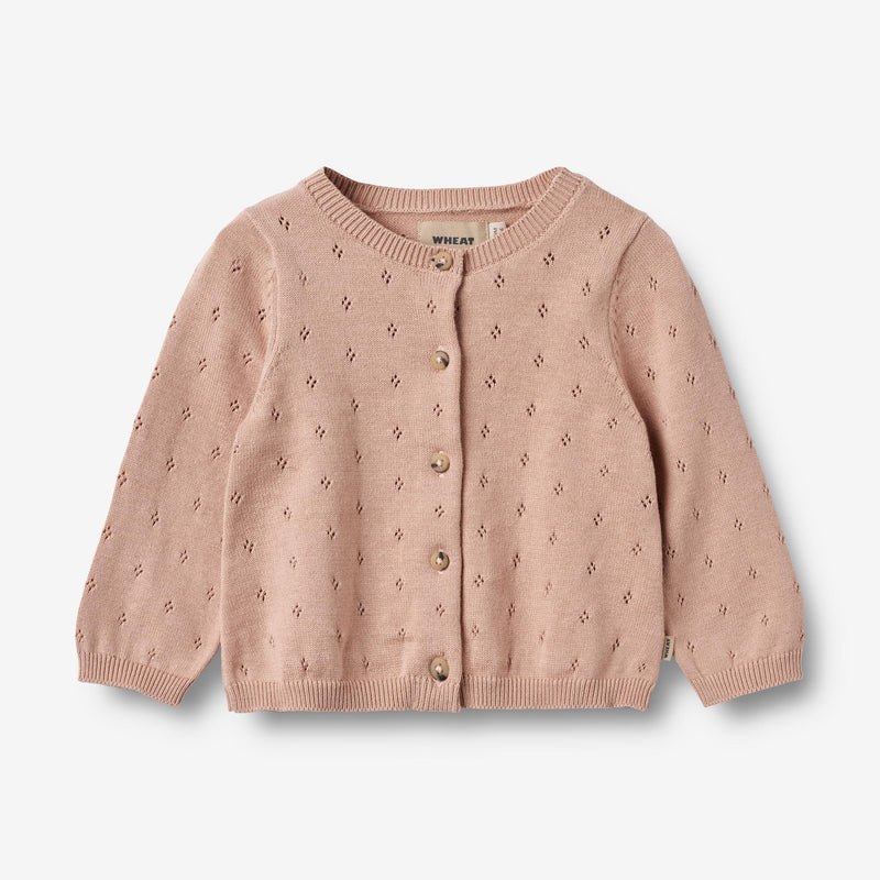 Wheat Main Strik Cardigan Maia | Baby Knitted Tops 1157 moonlight rose