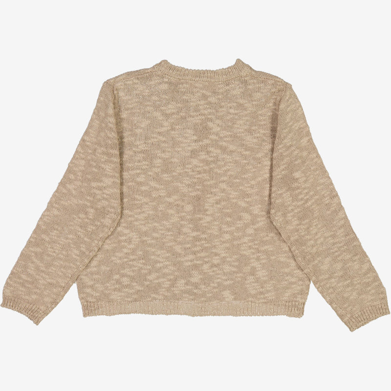 Wheat Strik Cardigan Mille Knitted Tops 1096 warm stone