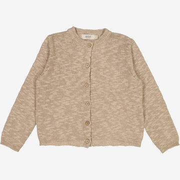 Wheat Main Strik Cardigan Mille Knitted Tops 1096 warm stone
