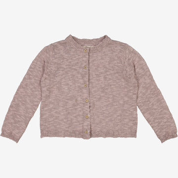 Wheat Main Strik Cardigan Mille Knitted Tops 1494 purple dove