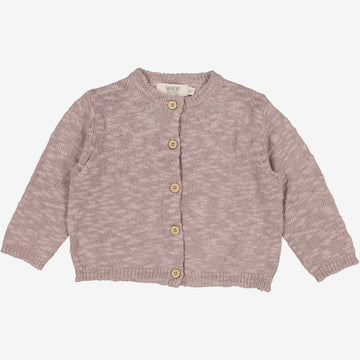 Wheat Main Strik Cardigan Mille | Baby Knitted Tops 1494 purple dove