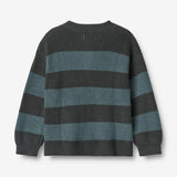 Wheat Main Strik Cardigan Noor Knitted Tops 9572 stormy weather stripe